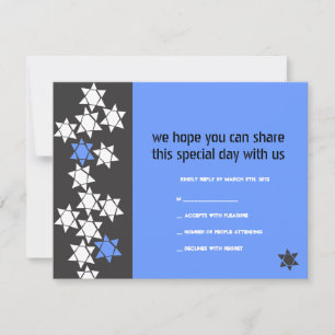 Creation Bar Bat Mitzvah Invitation Reply Card