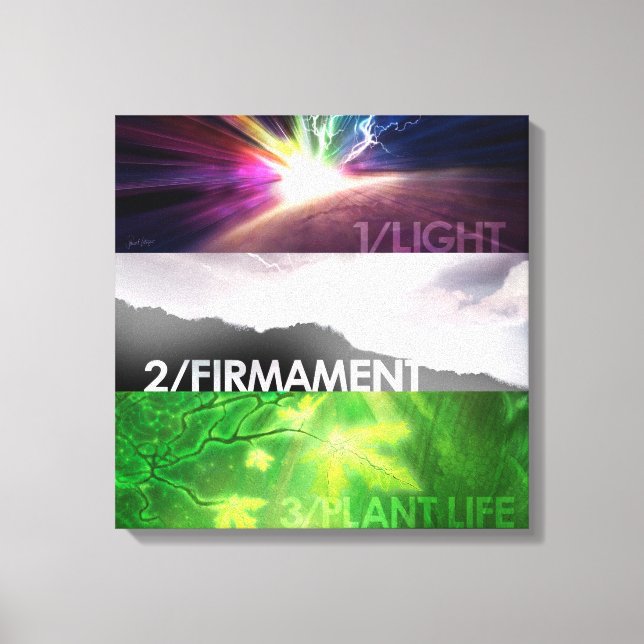 Creation Days 1-3 Canvas Print 18" x 18" (Front)