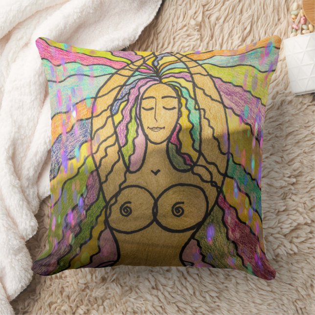 Creation Modern Art Handmade Painting  Cushion (Blanket)