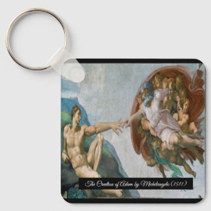 Creation of Adam by Michelangelo Key Ring