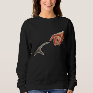 Creation Of Adam By Michelangelo Robot Hands It Te Sweatshirt