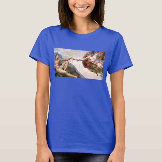 Creation of Adam by Michelangelo T-Shirt (Front)