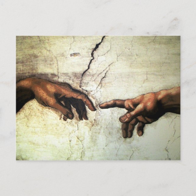 Creation of Adam - Hands Michelangelo 1475 - 1564 Postcard (Front)