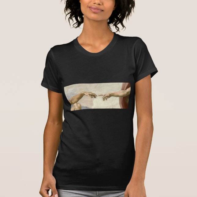 Creation of Adam Hands - Michelangelo T-Shirt (Front)