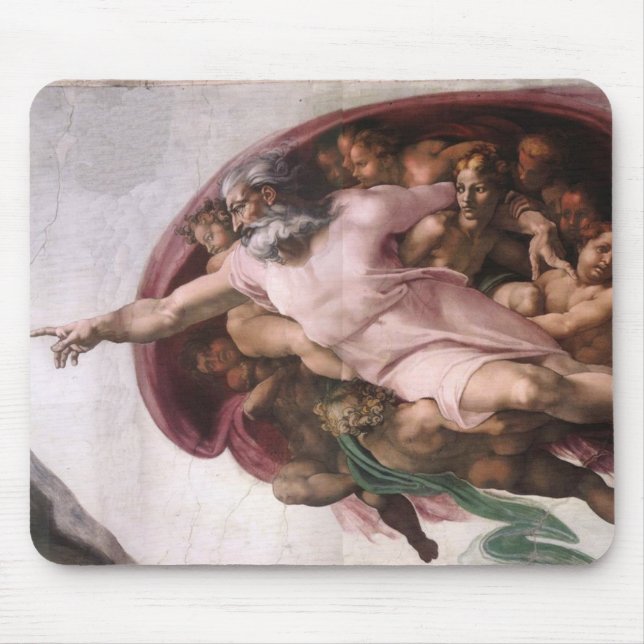 Creation of Adam in detail Mouse Pad (Front)