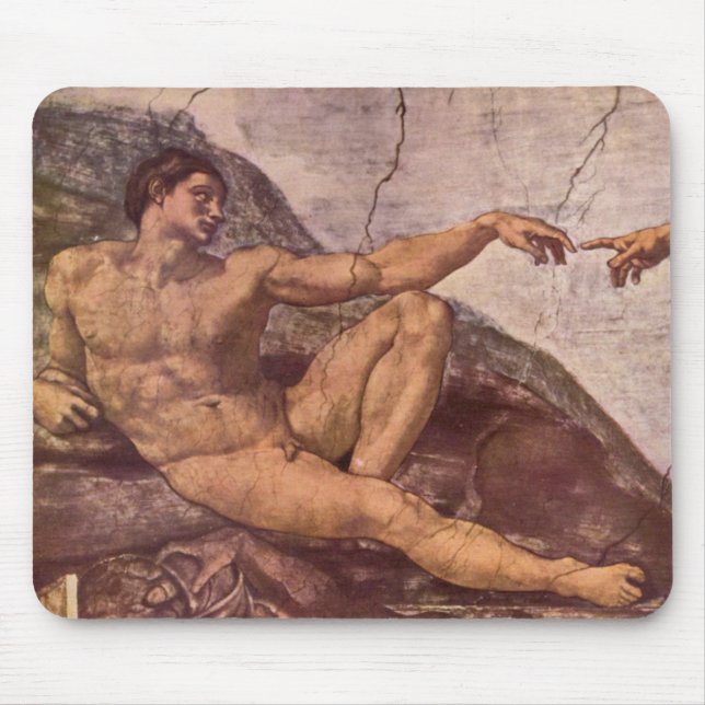 Creation of Adam in detail Mouse Pad (Front)
