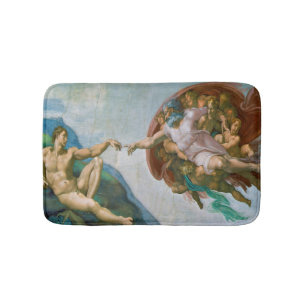 Creation of Adam - Michelangelo 1475 - 1564 Bath Mat