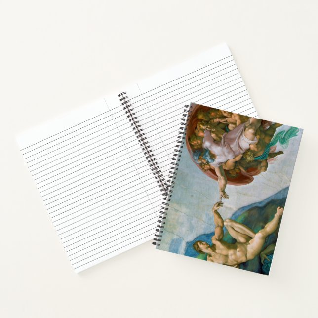 Creation of Adam - Michelangelo 1475 - 1564 Notebook (Inside)
