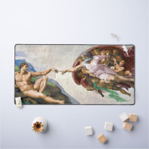 Creation of Adam Michelangelo Fine Art Desk Mat