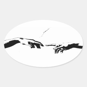 Creation of Adam Oval Sticker