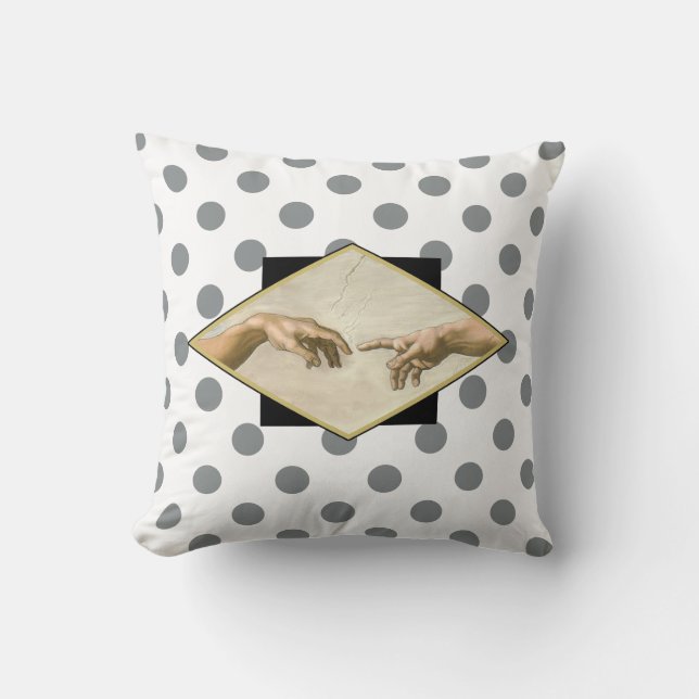 Creation of Adam Polka Dots Cushion (Front)