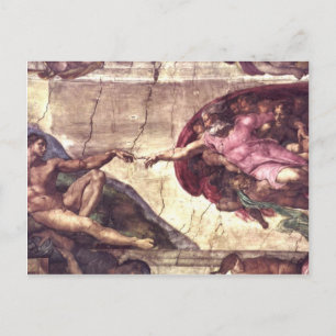 Creation of Adam postcard