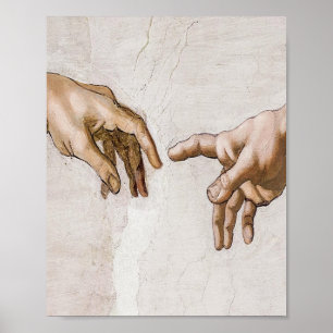 Creation Of Adam Sistine Chapel - Michelangelo Poster