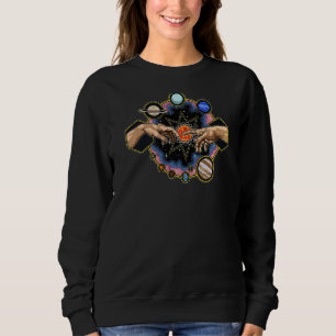 Creation Of Adam Solar System Michelangelo Hands U Sweatshirt
