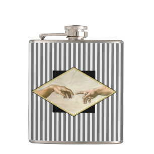Creation of Adam Stripes Hip Flask
