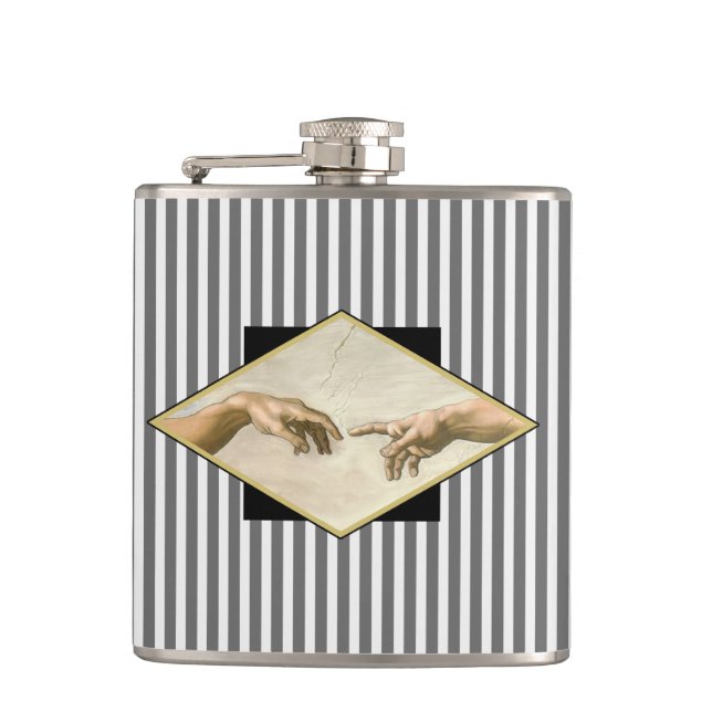 Creation of Adam Stripes Hip Flask (Front)