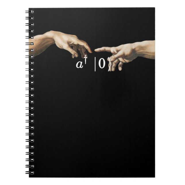 Creation operator, micheangelo physics and art notebook (Front)