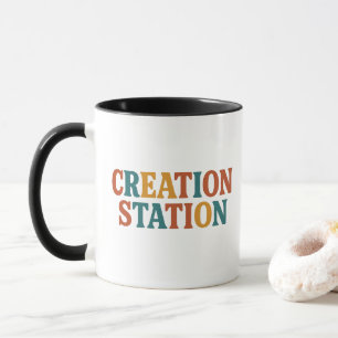 Creation Station Typography Coffee  Mug
