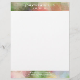 Creative Abstract Art Simple Modern Template Custom Letterhead