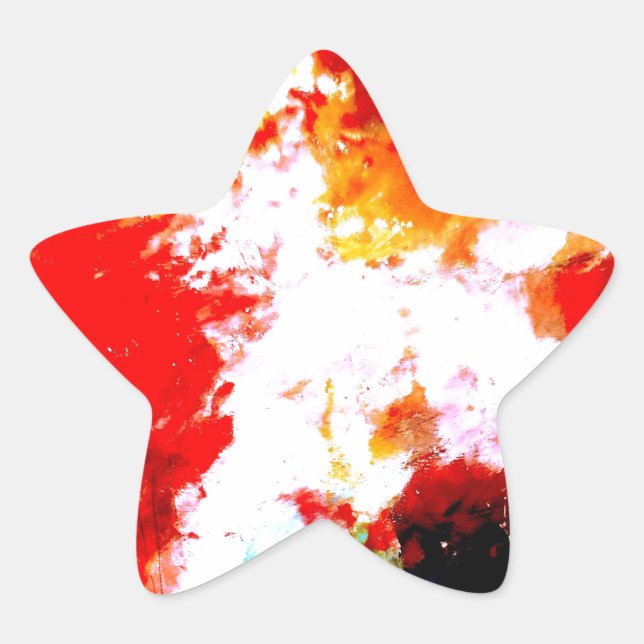 Creative Abstract Artwork Star Sticker (Front)