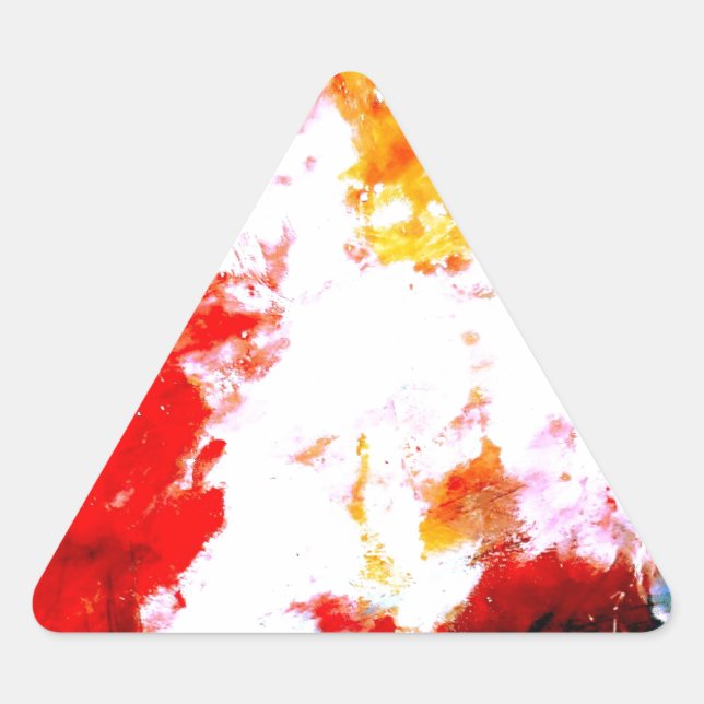 Creative Abstract Artwork Triangle Sticker (Front)
