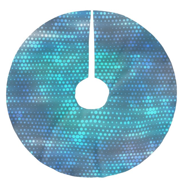 Creative abstract blue background design. brushed polyester tree skirt (Front)