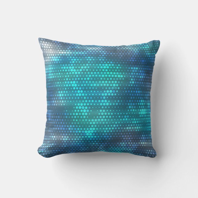 Creative abstract blue background design. cushion (Front)