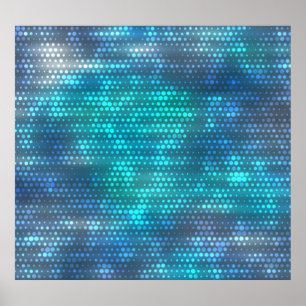 Creative abstract blue background design. poster