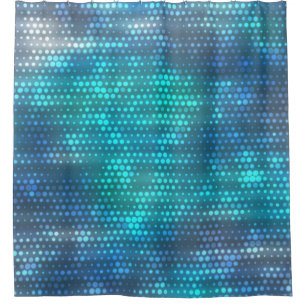 Creative abstract blue background design. shower curtain