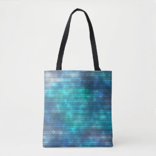 Creative abstract blue background design. tote bag