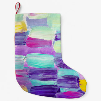 Creative abstract hand painted background, wallpap small christmas stocking