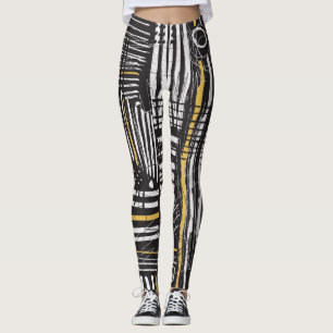 Creative abstract seamless pattern: artistic desig leggings