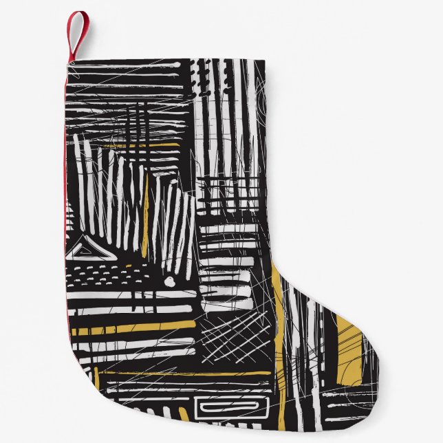 Creative abstract seamless pattern: artistic desig small christmas stocking (Front)