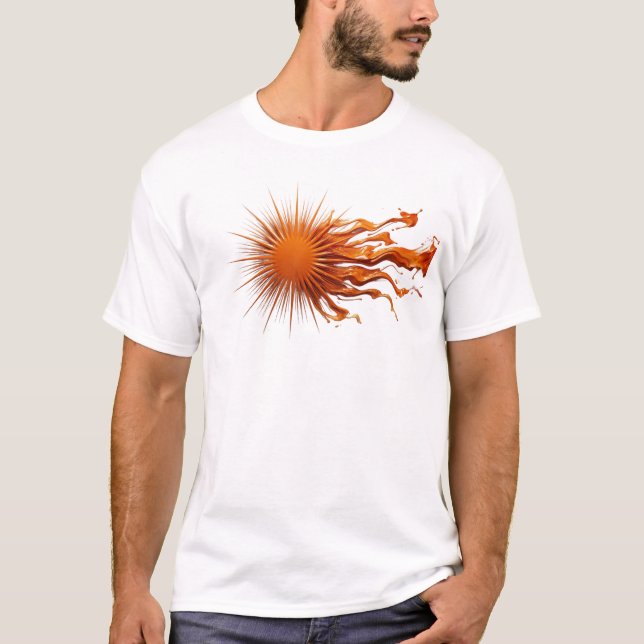 Creative ABSTRACT SUN Wearable Art T-Shirt (Front)