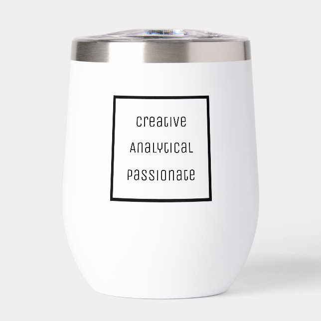 Creative, Analytical, Passionate Water Bottle (Front)