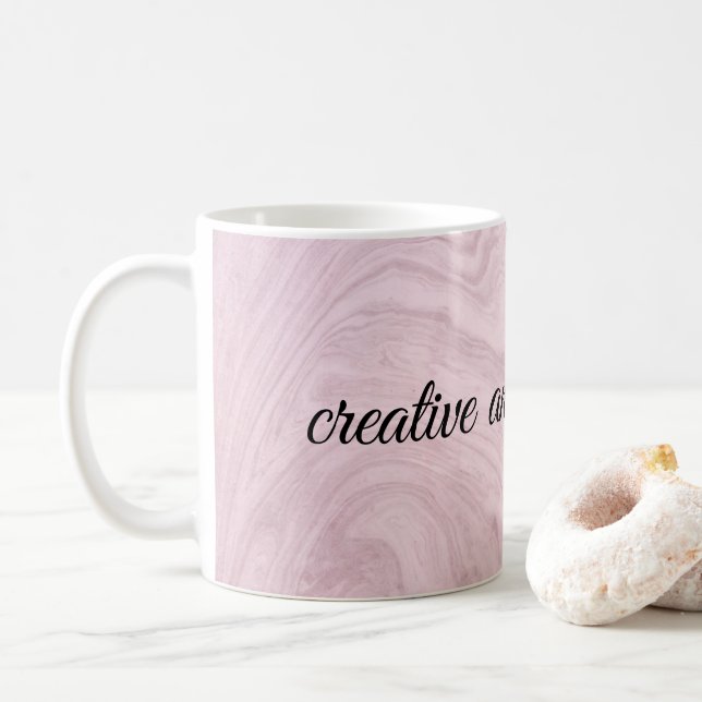 Creative and Ambitious Girl Boss Marble Mug  (With Donut)