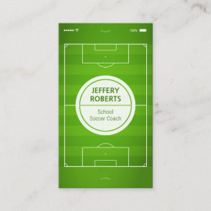 Creative and Unique - Football Soccer Coach Player Business Card