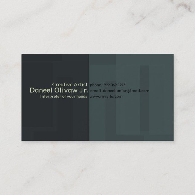 Creative/Artist II Business Card (Front)