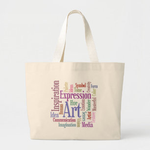Creative Artist's Inspiration Word Art Large Tote Bag