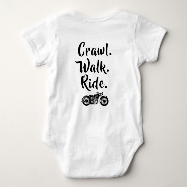 Creative Baby motorcycle Onsie Bodysuit (Back)
