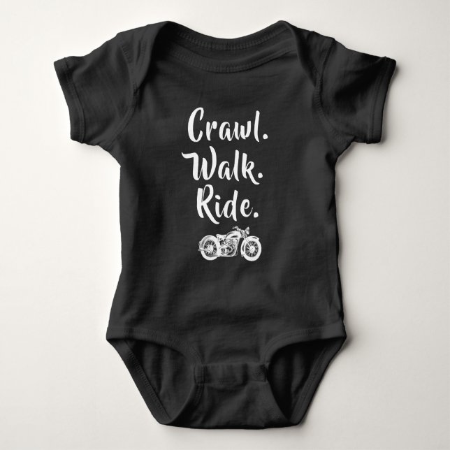 Creative Baby motorcycle Onsie Bodysuit (Front)