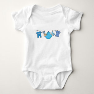 Creative baby shower template for boy bodysuit