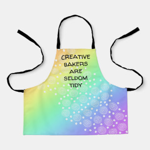 Creative Bakers are Seldom Tidy Rainbow Kids Apron