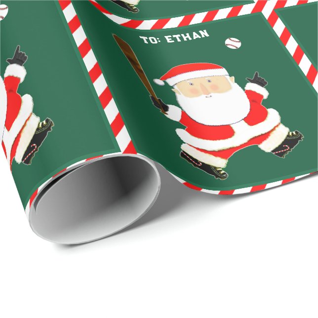 Creative Baseball Holiday Gift Wrapping Paper (Roll Corner)