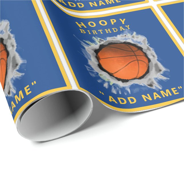 Creative Basketball Birthday Gift Wrapping Paper (Roll Corner)