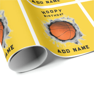 Creative Basketball Birthday Wrapping Paper