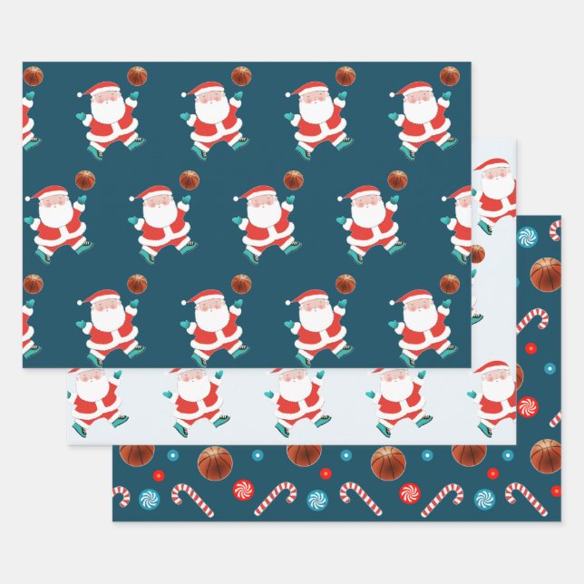 Creative Basketball Christmas Wrapping Paper Sheet (Set)