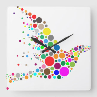 Creative Bird Square Wall Clock