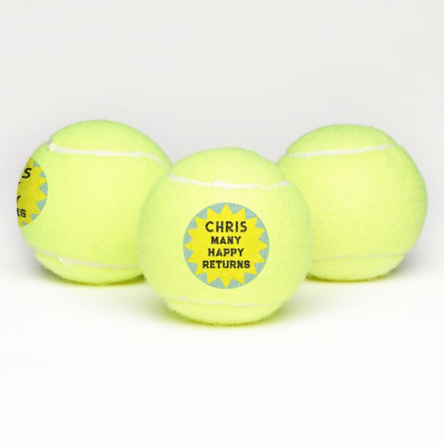 Creative Birthday Gift Tennis Balls (Multi)