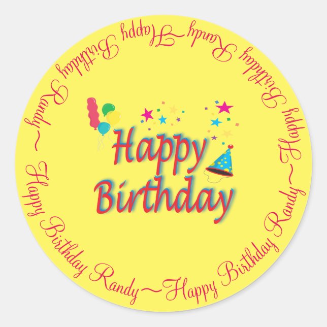 Creative Birthday Perfect fab Classic Round Sticker (Front)